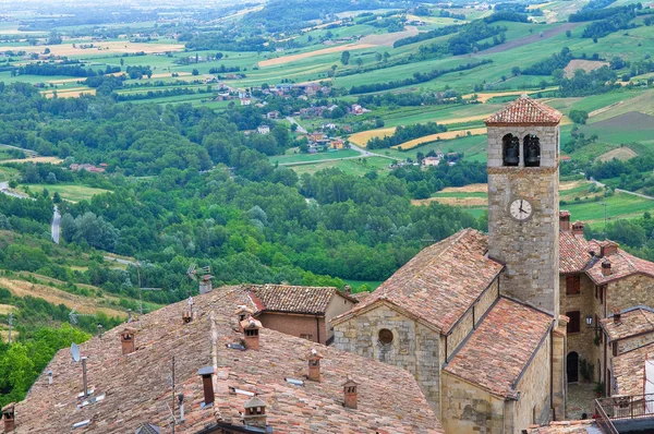 Panorámás kilátás a vigoleno. Emilia-Romagna. Olaszország. — Stock Fotó