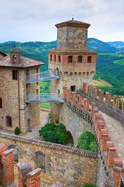 Kasteel van vigoleno. Emilia-Romagna. Italië. — Stockfoto