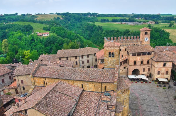 Vista panorâmica de Castell 'arquato. Emilia-Romagna. Itália . — Fotografia de Stock