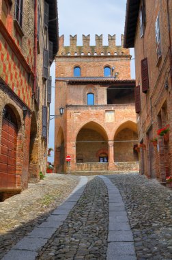 alleyway. castell'arquato. Emilia-Romagna. İtalya.