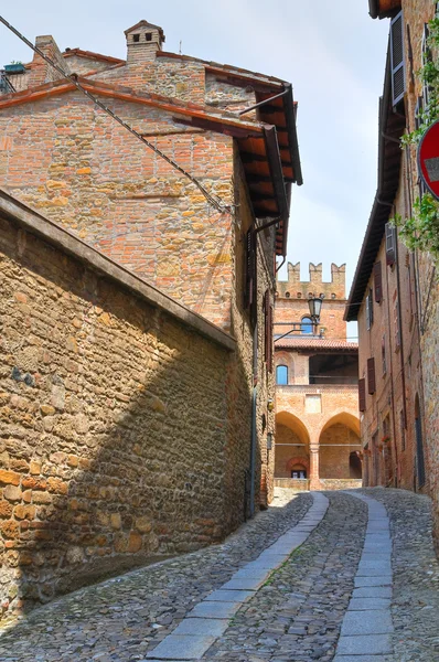 Alleyway. Castell'Arquato. Emilia-Romagna. Italy. — Stock Photo, Image