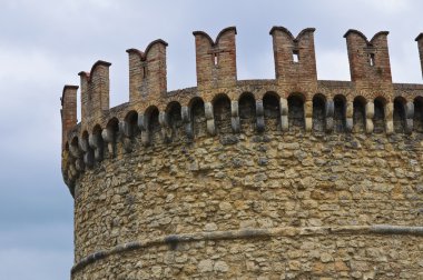 vigoleno Kalesi. Emilia-Romagna. İtalya.