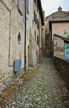 alleyway. vigoleno. Emilia-Romagna. İtalya.