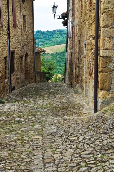 Gasse. Vigoleno. Emilia-Romagna. Italien. — Stockfoto