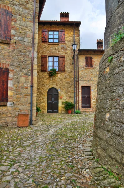 Gasse. Vigoleno. Emilia-Romagna. Italien. — Stockfoto