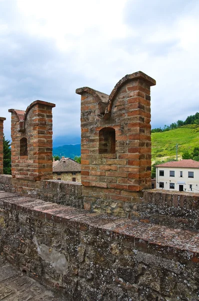 Vigoleno 的城堡。艾米利亚-罗马涅。意大利. — 图库照片