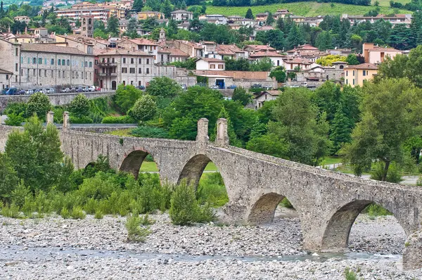 Panoramautsikt över bobbio. Emilia-Romagna. Italien. — Stockfoto