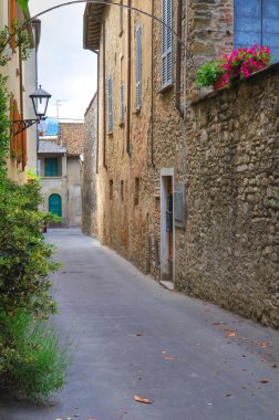 alleyway. Bobbio. Emilia-Romagna. İtalya.