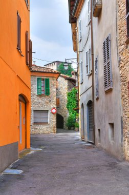 alleyway. Bobbio. Emilia-Romagna. İtalya.