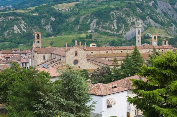 Vista panoramica di Bobbio. Emilia-Romagna. Italia . — Foto Stock