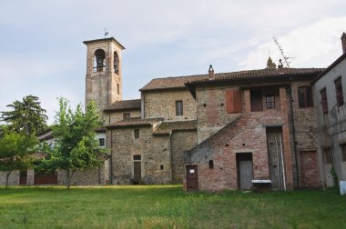 grazzano görünümünü visconti. Emilia-Romagna. İtalya.