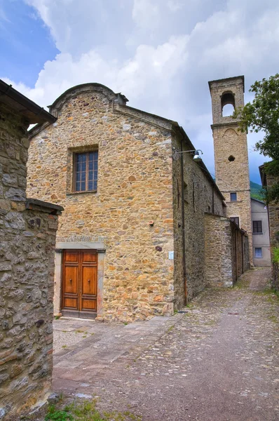 Kerk van st. francesco. Bardi. Emilia-Romagna. Italië. — Stockfoto