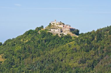 scorticata Kalesi. Torriana. Emilia-Romagna. İtalya.