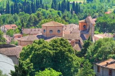 brisighella panoramik manzaralı. Emilia-Romagna. İtalya.