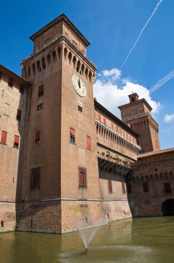 este castle. Ferrara. Emilia-Romagna. İtalya.