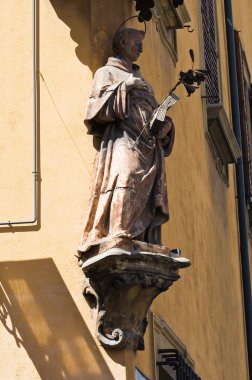 Mermer heykel. Bologna. Emilia-Romagna. İtalya.