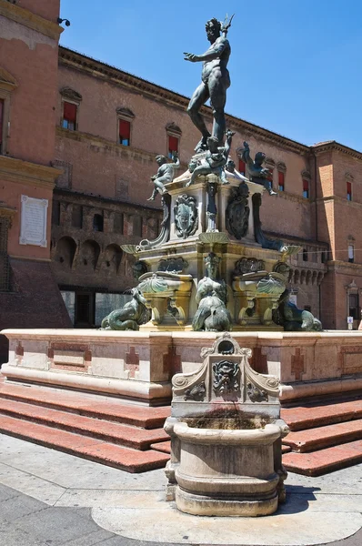 Fontein van Neptunus. Bologna. Emilia-Romagna. Italië. — Stockfoto