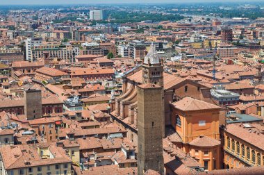 bologna panoramik manzaralı. Emilia-Romagna. İtalya.