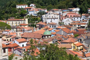 maratea panoramik manzaralı. Basilicata. İtalya.