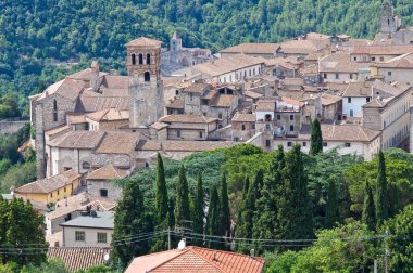 narni panoramik manzaralı. Umbria. İtalya.