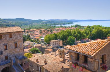 bolsena panoramik manzaralı. Lazio. İtalya.