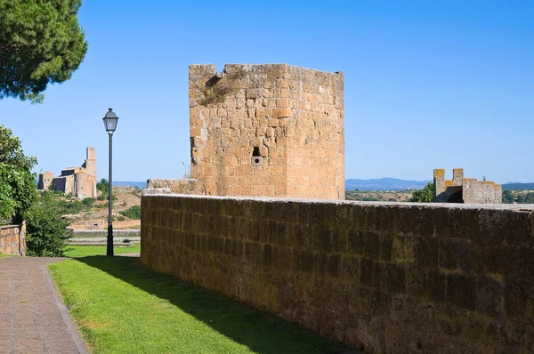 Befestigte Mauern. Toskana. Latium. Italien. — Stockfoto