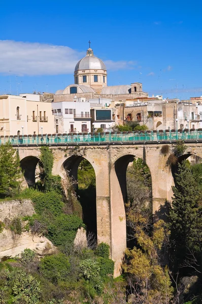 Panoramatický výhled na Massafru. Puglia. Itálie. — Stock fotografie