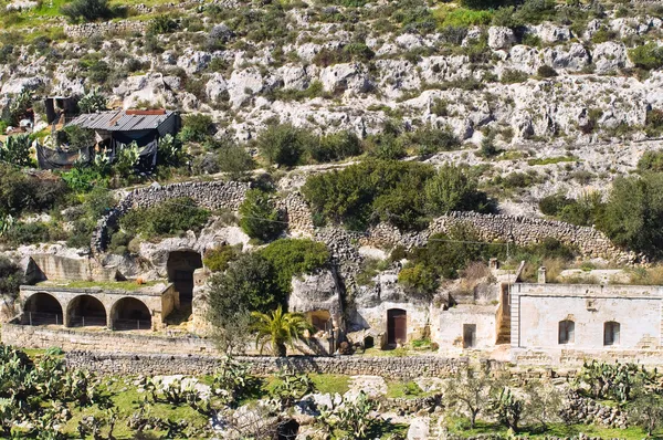 Massafra 'nın panoramik görüntüsü. Puglia. İtalya. — Stok fotoğraf