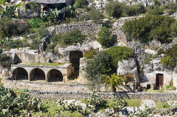 Massafra 'nın panoramik görüntüsü. Puglia. İtalya. — Stok fotoğraf