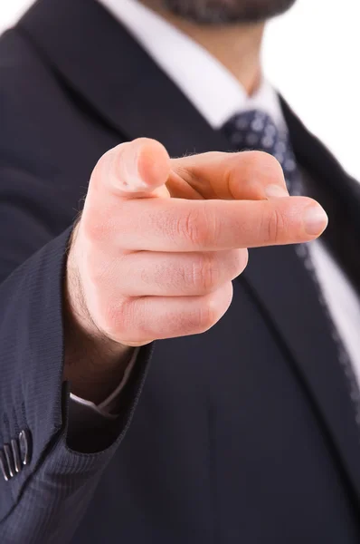 Businessman pointing with finger. — Stock Photo, Image