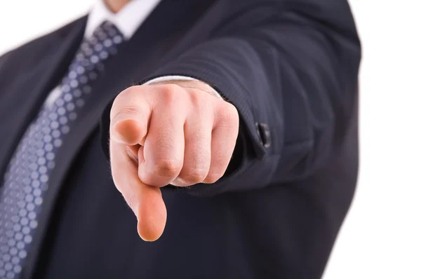 Businessman pointing with finger. — Stock Photo, Image