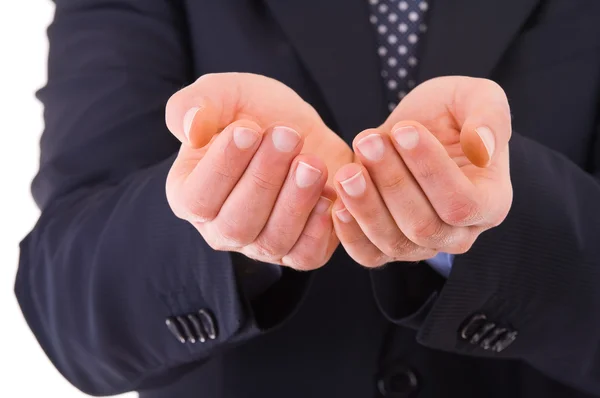 Businessman showing empty hands. — Stock Photo, Image
