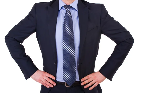 Businessman with hands on his hips. — Stock Photo, Image