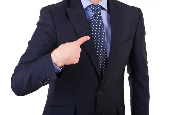 Businessman gesturing with hand. — Stock Photo, Image