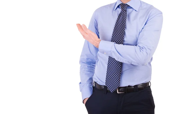 Businessman gesturing with hand. — Stock Photo, Image