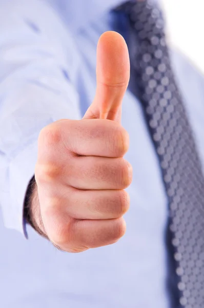 Business man showing thumbs up sign. — Stock Photo, Image