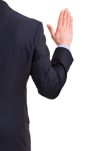 Businessman taking oath. — Stock Photo, Image