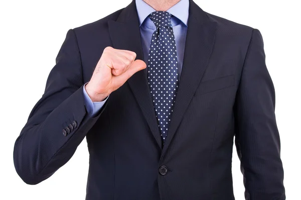 Businessman gesturing with hand. — Stock Photo, Image