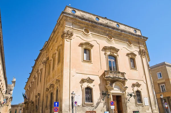 Antonio Caraffa-palota. Lecce. Puglia. Olaszország. — Stock Fotó