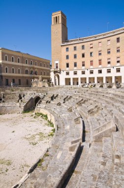 amfi tiyatroda. Lecce. Puglia. İtalya.