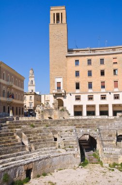 amfi tiyatroda. Lecce. Puglia. İtalya.