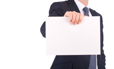 iş adamı gösteren boş işareti.