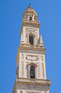 Belltower duomo Kilisesi. Lecce. Puglia. İtalya.