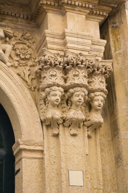 Grassi Sarayı. Lecce. Puglia. İtalya.