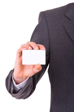 iş adamı gösteren boş kartı.