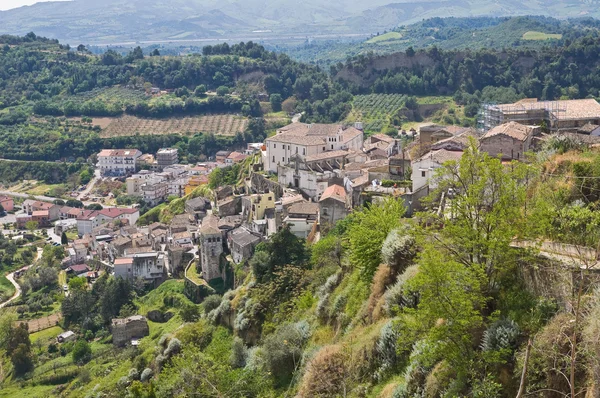 Panoramautsikt over Tursi. Basilicata. Italia . – stockfoto