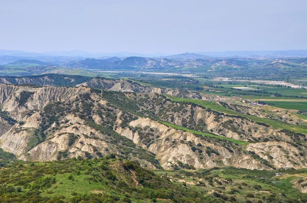 Badlands. Tursi. Basilicata. Italië. — Stockfoto