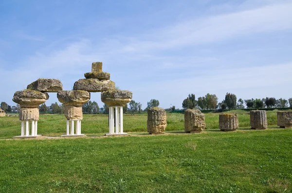 Parque Arqueológico. Metaponto. Basilicata. Itália . — Fotografia de Stock