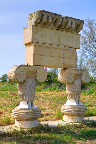 Archeologisch park. Metaponto. Basilicata. Italië. — Stockfoto