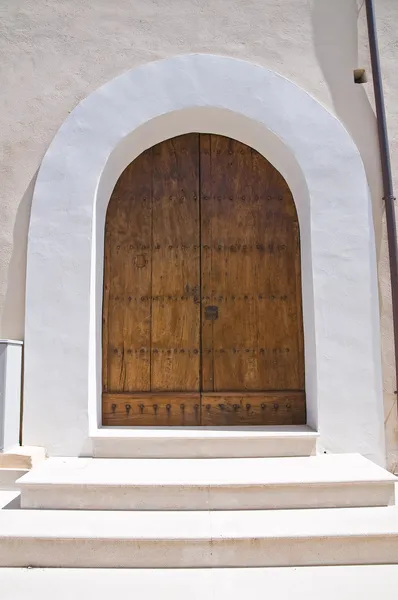 Porta de madeira. Tursi. Basilicata. Itália . — Fotografia de Stock